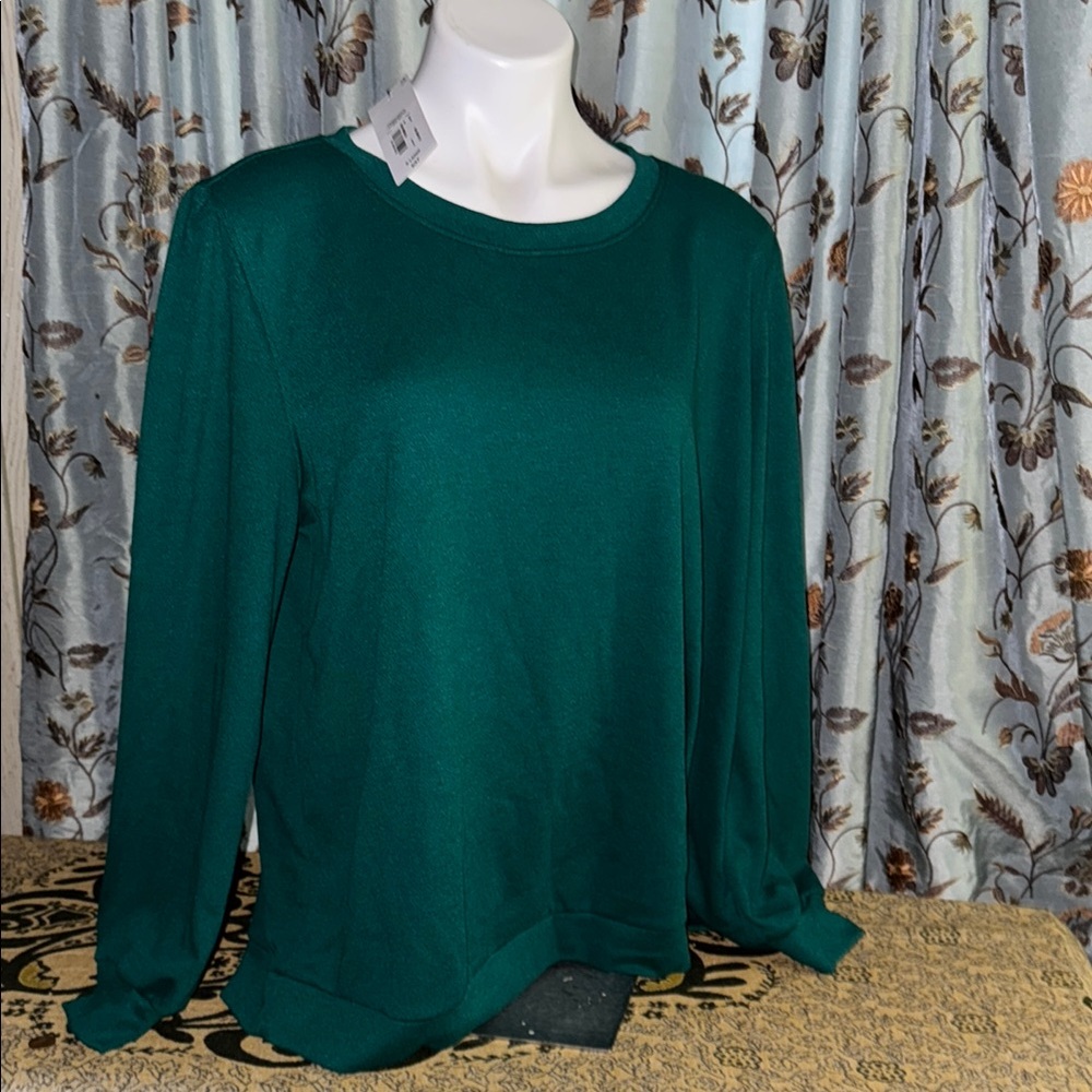 Liz Claiborne Green Relaxed Blouse